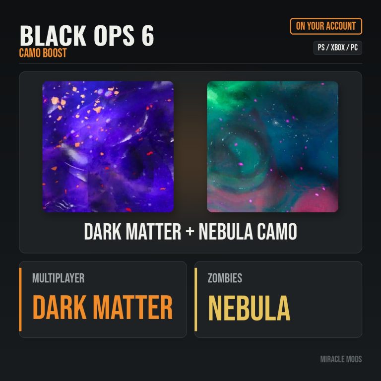 Black Ops 6 Dark Matter + Nebula Camo