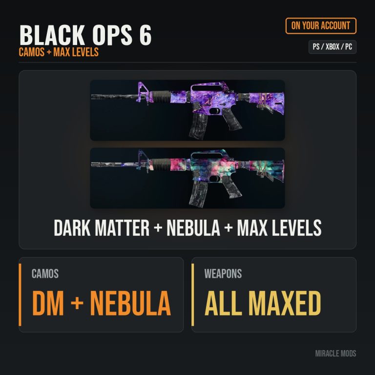 Black Ops 6 Dark Matter + Nebula + Max Levels