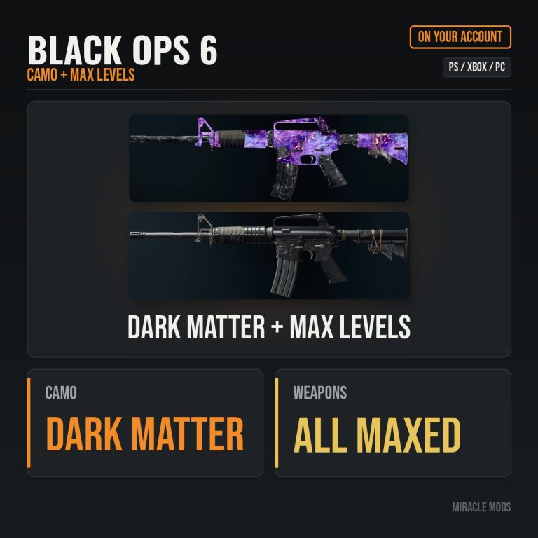 Black Ops 6 Dark Matter + Max Levels
