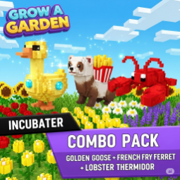 【NEW PET】🐤Golden Goose ➕ 🍟 French Fry Ferret ➕ 🦞 Lobster Thermidor Ultimate Combo Pack ✨ Non-Dupe | ⚡ Instant Delivery | 🌱 Grow a Garden