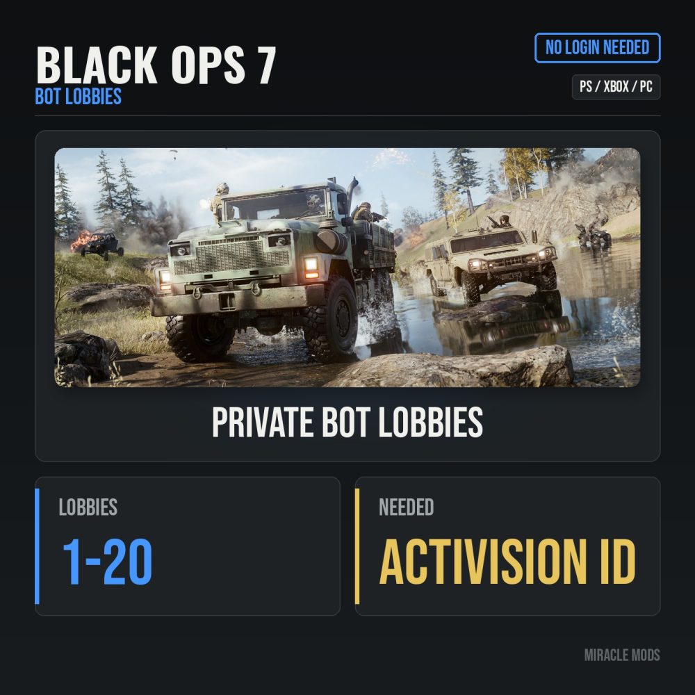 Call of Duty: Black Ops 7 - Bot Lobbies Call of Duty: Black Ops 7 - Bot Lobbies