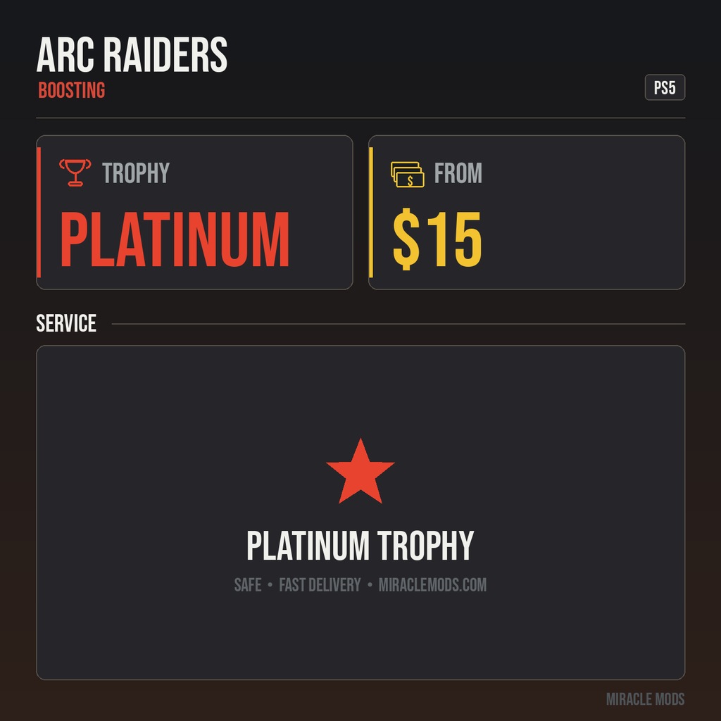 ARC Raiders — Platinum Trophy Service (PS5) ARC Raiders — Platinum Trophy Service (PS5)