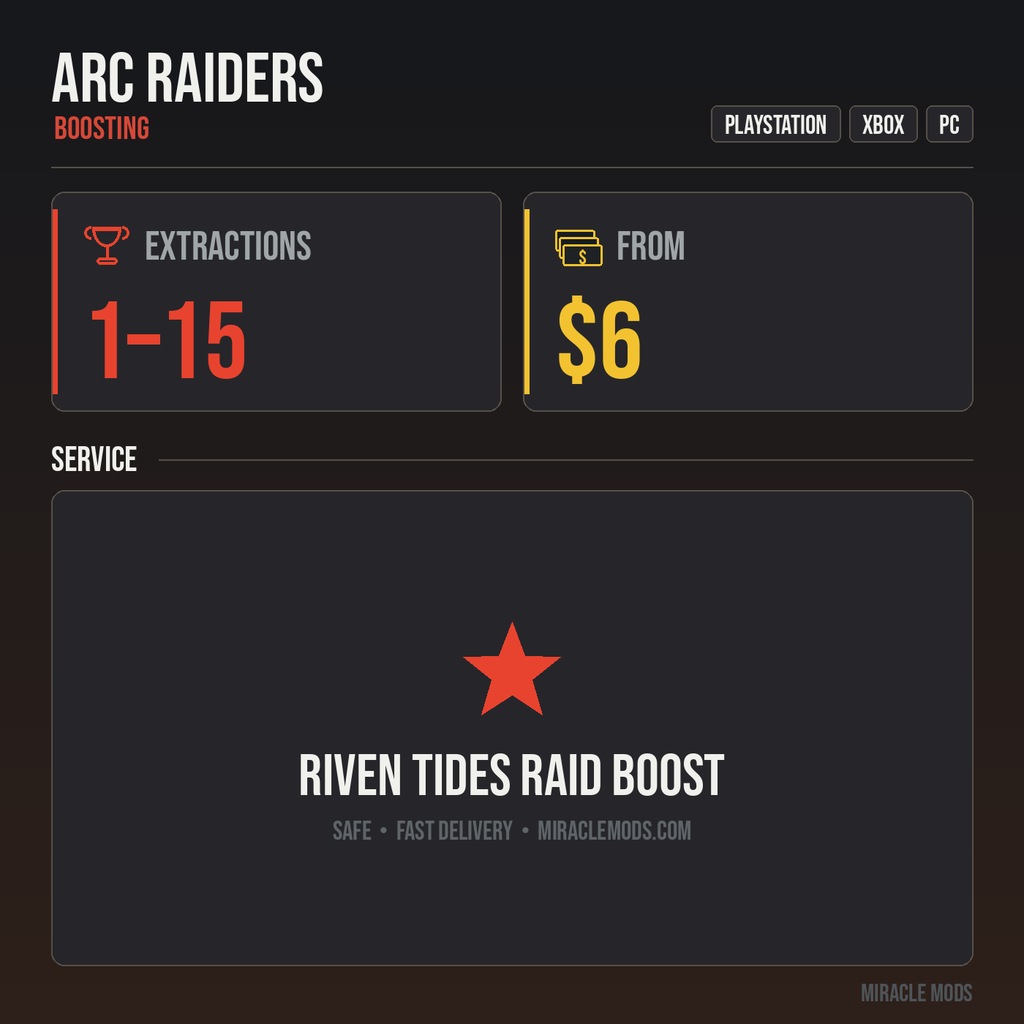 ARC Raiders Riven Tides Raid Boost ARC Raiders Riven Tides Raid Boost