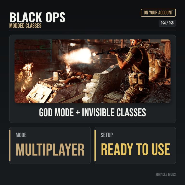Black Ops 1 God Mode Classes (PS4/PS5) Black Ops 1 God Mode Classes (PS4/PS5)
