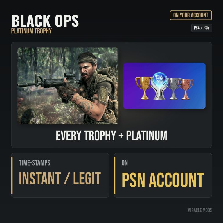 Black Ops 1 Platinum Trophy Service (PS4/PS5) Black Ops 1 Platinum Trophy Service (PS4/PS5)
