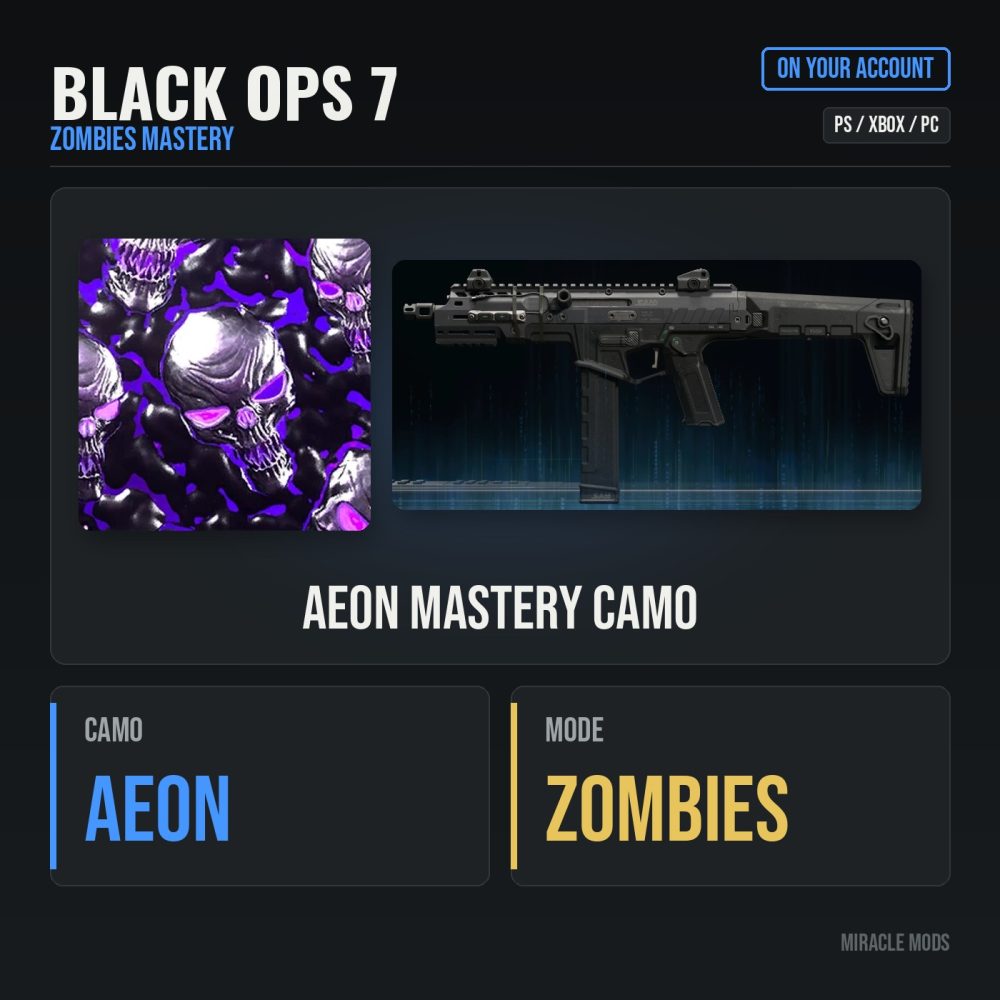 Call of Duty: Black Ops 7: Aeon Zombies Mastery Camo Call of Duty: Black Ops 7: Aeon Zombies Mastery Camo