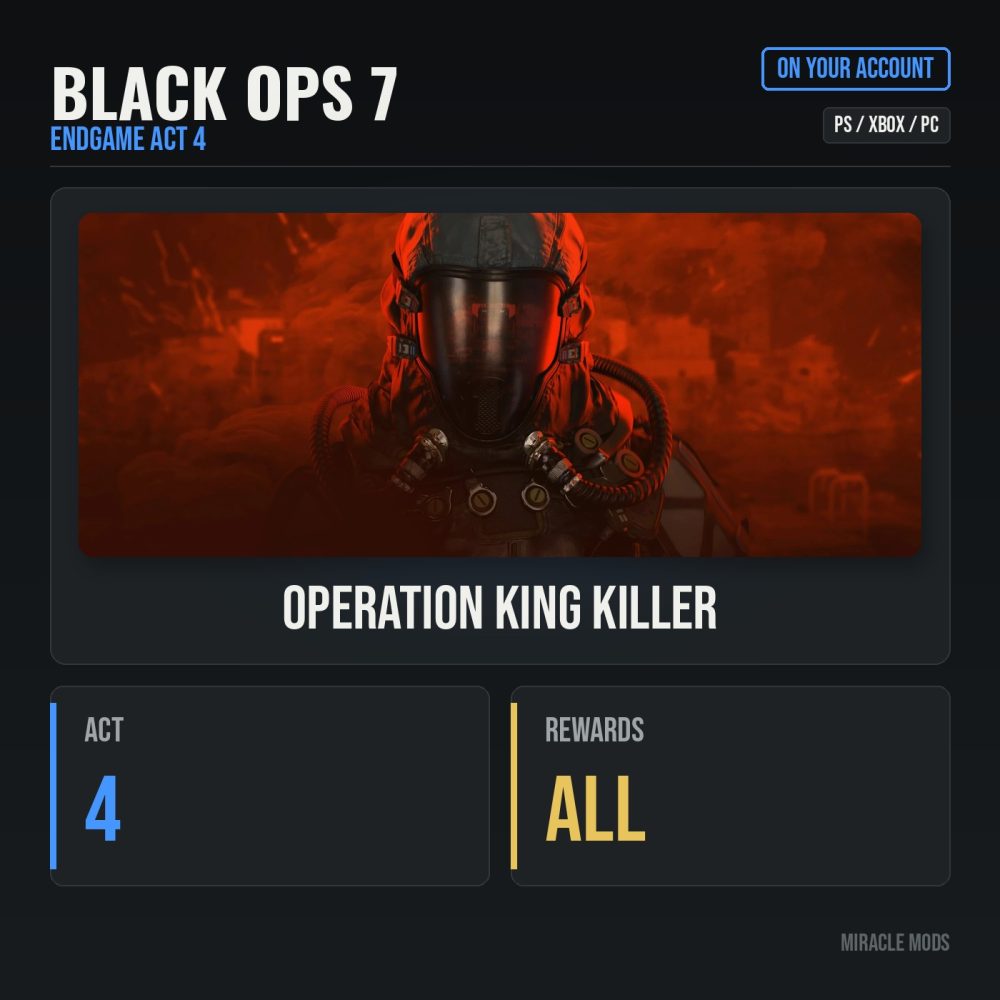 Call of Duty: Black Ops 7: End Game Act 4, Operation King Killer Call of Duty: Black Ops 7: End Game Act 4, Operation King Killer
