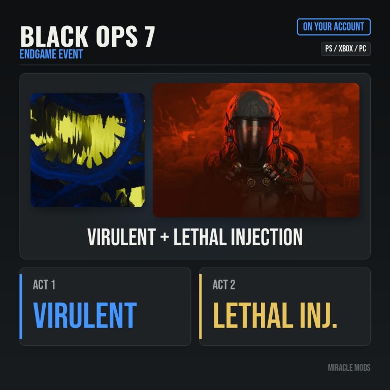 Call of Duty: Black Ops 7: Endgame Event, Virulent & Lethal Injection Camos
