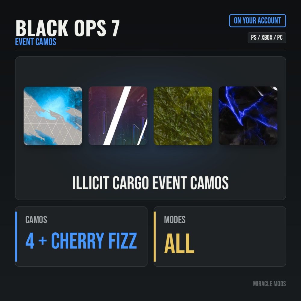 Call of Duty: Black Ops 7: Illicit Cargo Event, Cherry Fizz Camo