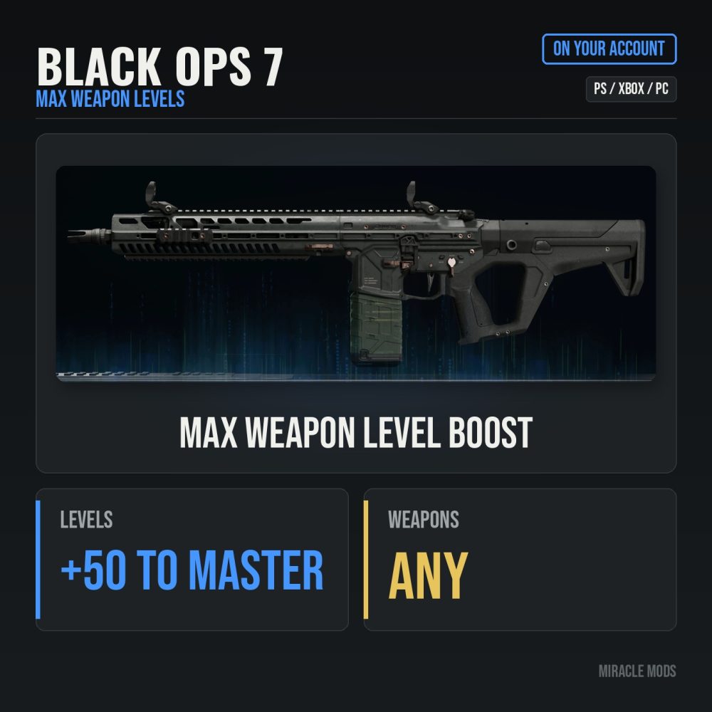 Call of Duty: Black Ops 7: Max Weapon Level Boost Call of Duty: Black Ops 7: Max Weapon Level Boost