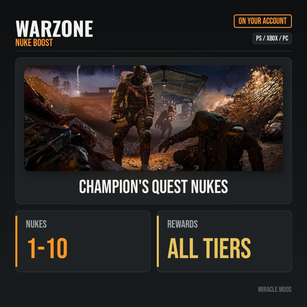 Warzone Champion's Quest Nuke Boost Warzone Champion's Quest Nuke Boost