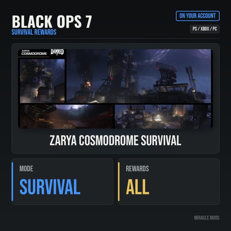 Call of Duty: Black Ops 7: Zarya Cosmodrome Survival Rewards