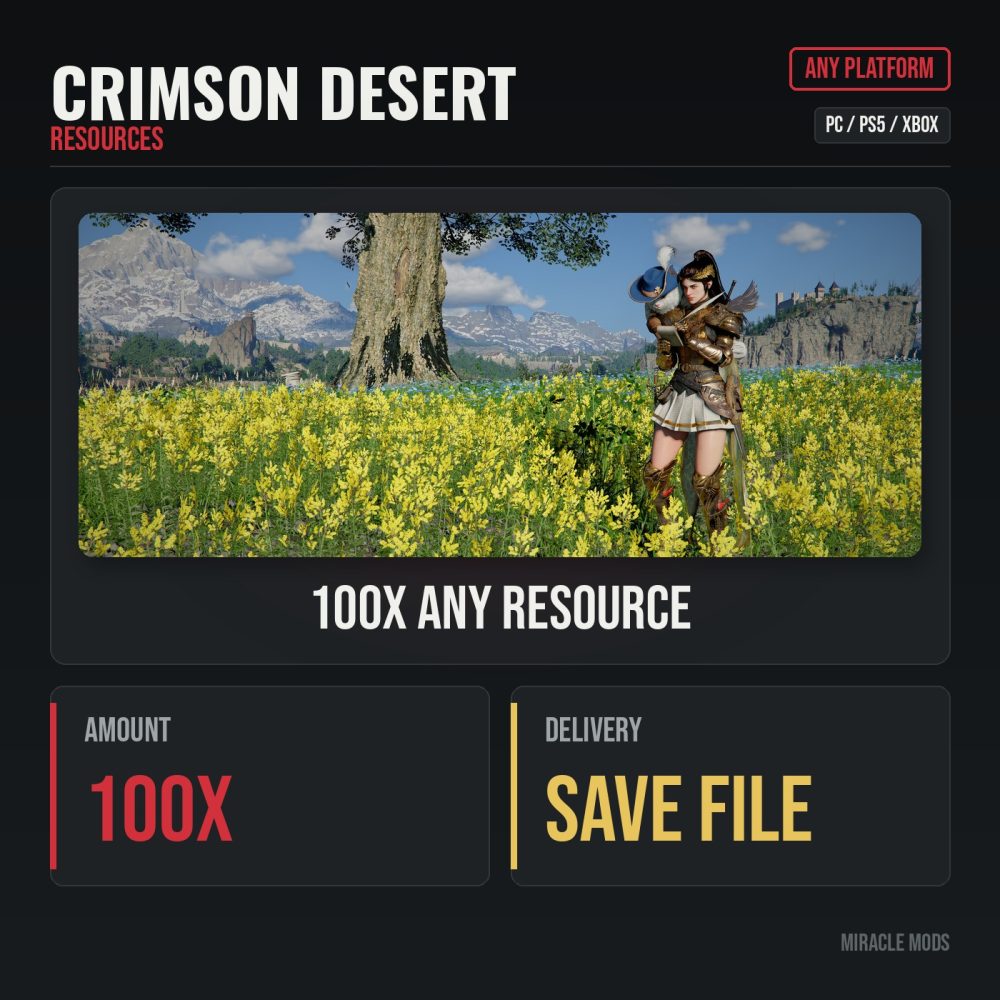 Crimson Desert 100x Any Resource Crimson Desert 100x Any Resource