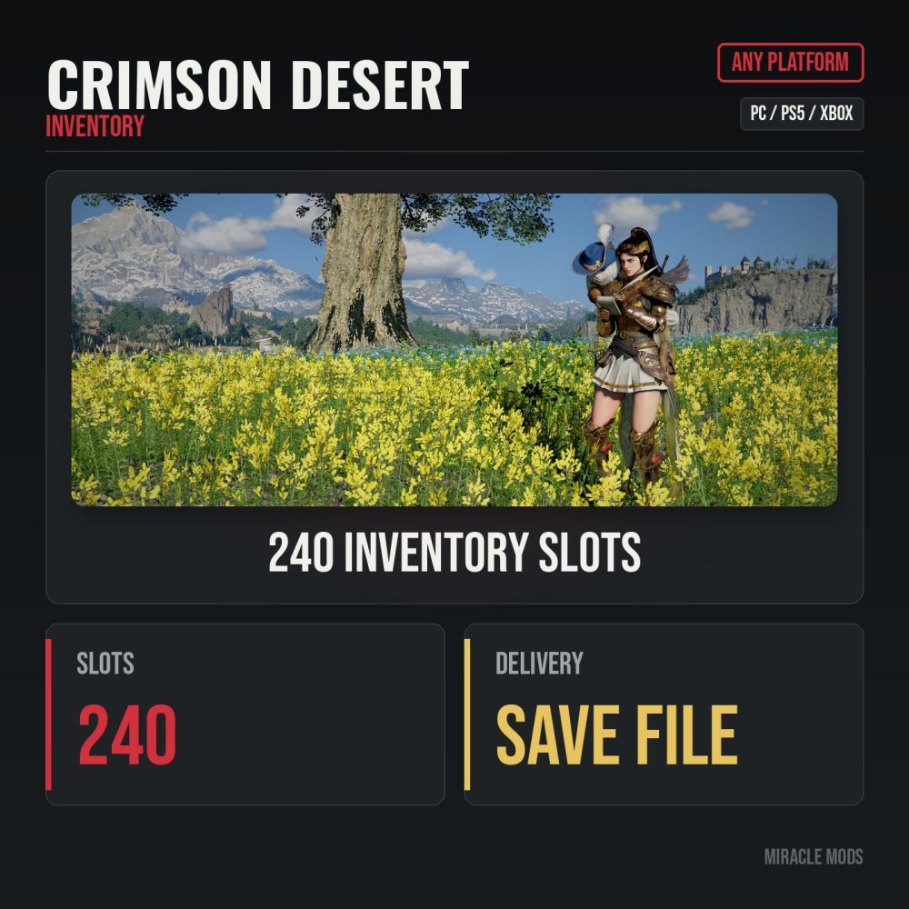 Crimson Desert 240 Max Inventory Slots Crimson Desert 240 Max Inventory Slots