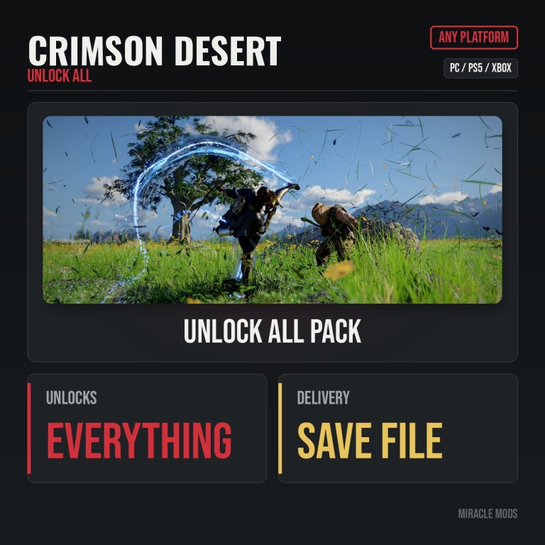 Crimson Desert Unlock All Pack (PS5/Xbox/PC) Crimson Desert Unlock All Pack (PS5/Xbox/PC)