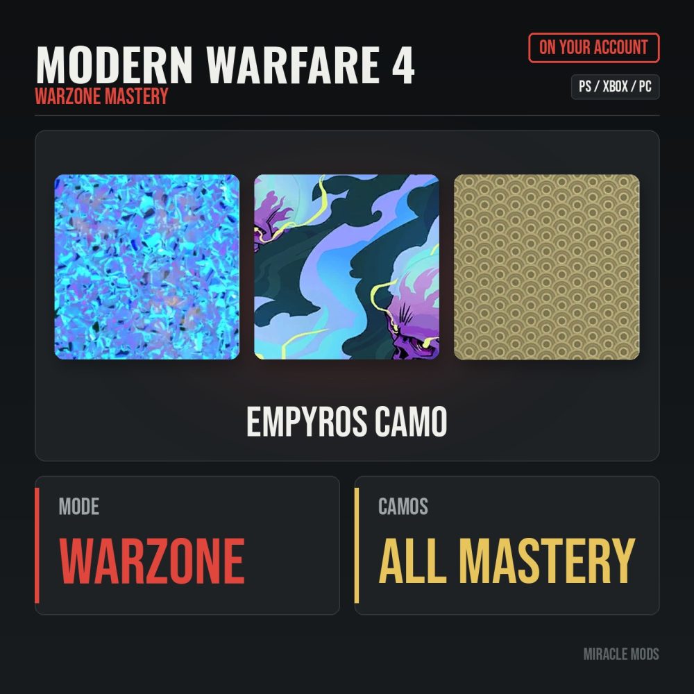 MW4 Empyros camo Warzone mastery unlock for Modern Warfare 4