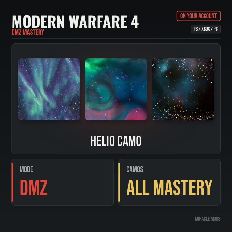 MW4 Helio camo DMZ mastery unlock for Modern Warfare 4