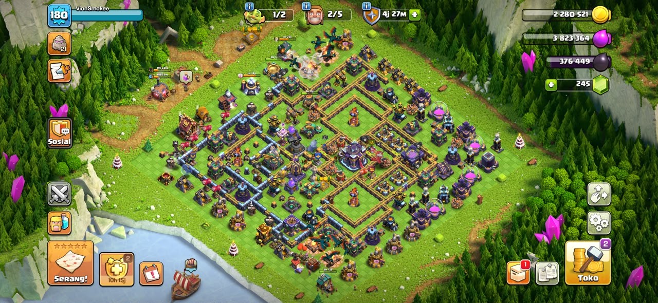 Clash of Clans account TH15 Clash of Clans Account | Level 180 | BK 79, AQ 78, GW 51, RC 27, MP 36 | iOS/Android