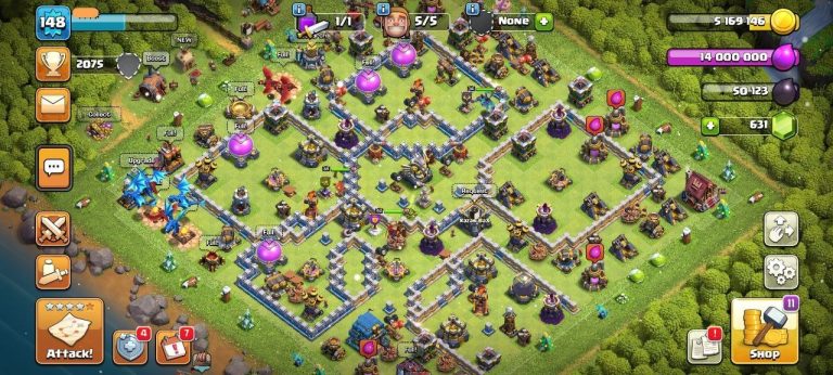 TH12 Clash of Clans Account | Level 148 | BK 48, AQ 59, GW 40 | iOS/Android