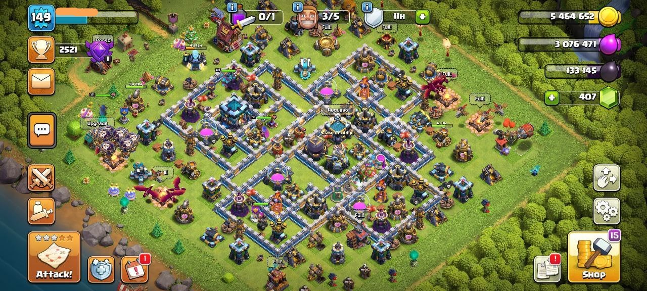 Clash of Clans account TH13 Clash of Clans Account | Level 149 | BK 58, AQ 58, GW 43, RC 12 | iOS/Android