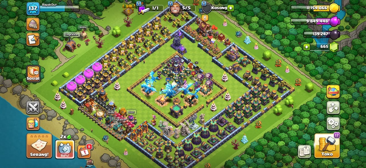 Clash of Clans account TH15 Clash of Clans Account | Level 137 | BK 78, AQ 80, GW 60, RC 30, MP 58 | iOS/Android