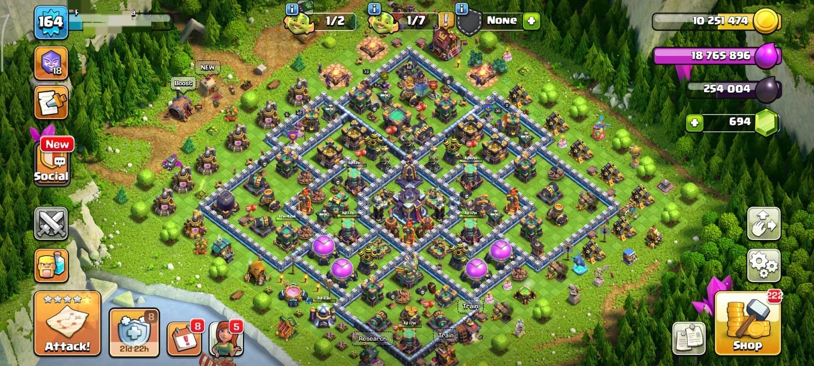 Clash of Clans account TH15 Clash of Clans Account | Level 164 | BK 66, AQ 73, GW 42, RC 30, MP 46 | iOS/Android