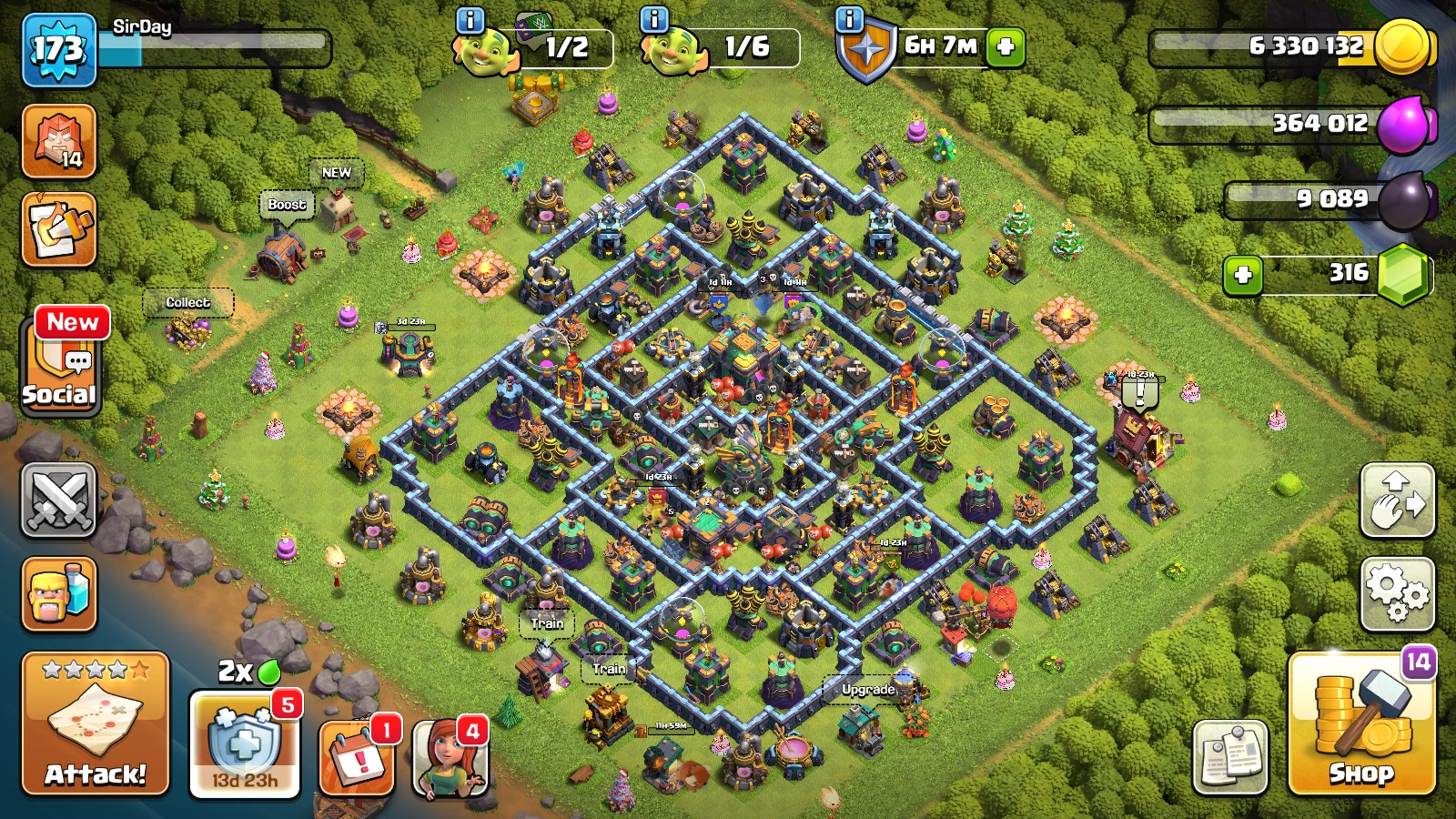 Clash of Clans account TH14 Clash of Clans Account | Level 173 | BK 60, AQ 75, GW 49, RC 25, MP 50 | iOS/Android