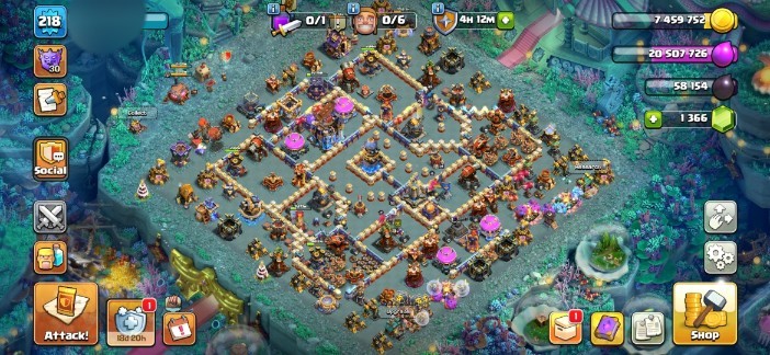 TH18 Clash of Clans Account | Level 218 | BK 82, AQ 84, GW 55, RC 37, MP 49 | iOS/Android