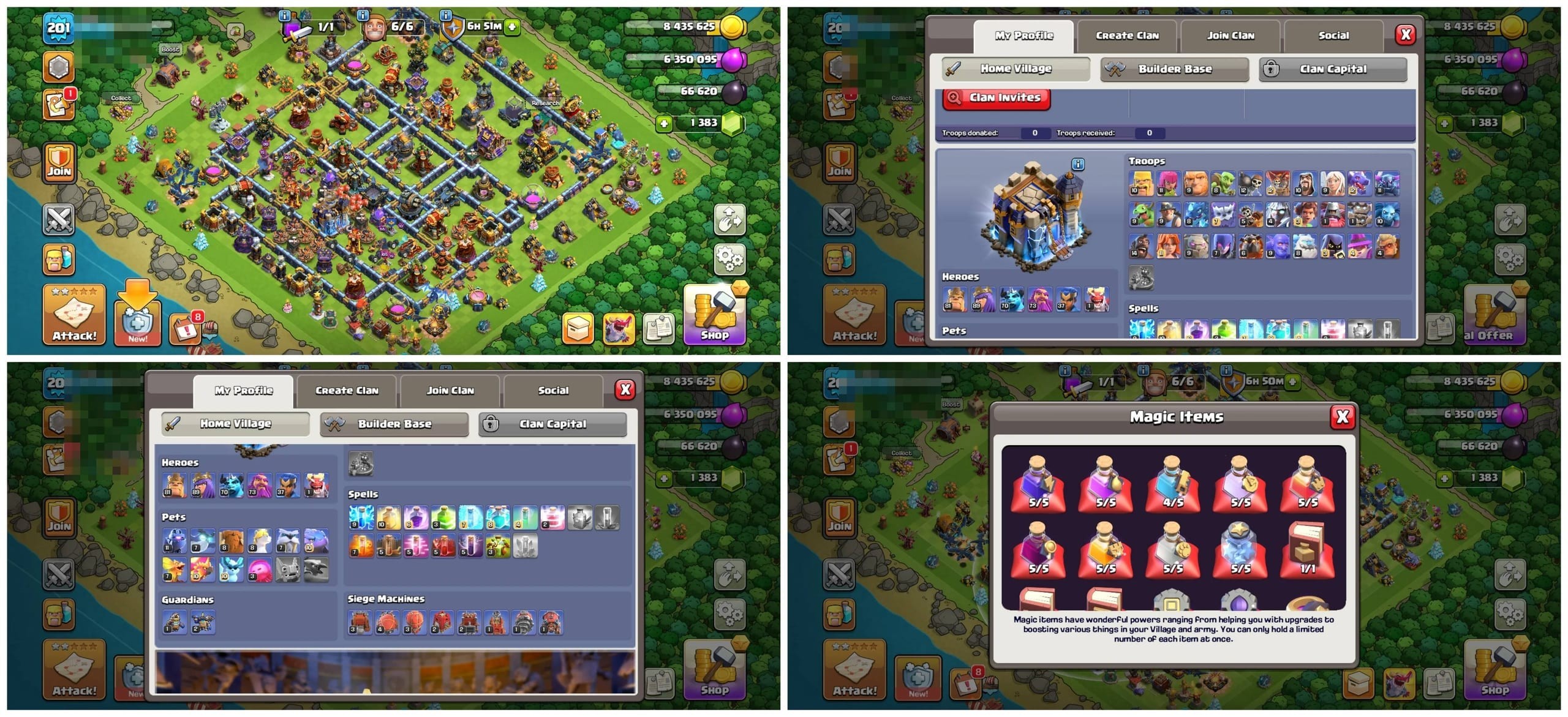 TH18 Clash of Clans Account | Level 201 | Heroes 81/89/70/73/37 | iOS/Android