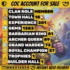 TH18 Clash of Clans Account | Level 201 | Heroes 81/89/70/73/37 | iOS/Android
