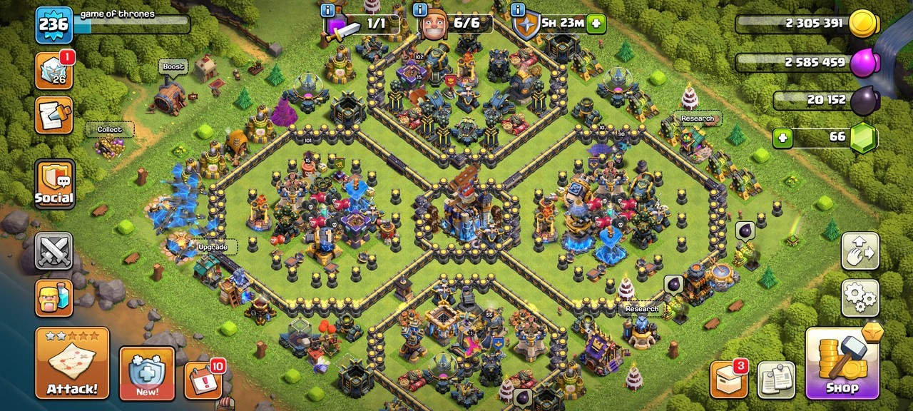 TH18 Clash of Clans Account | Level 236 | iOS/Android