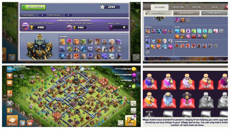 TH17 Clash of Clans Account | Level 236 | Heroes 76_85_70_70_28 | iOS/Android