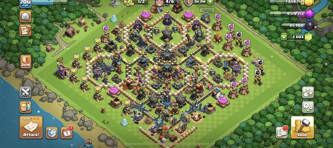TH17 Clash of Clans Account | Level 200 | Heroes 74/100/73/50 | iOS/Android