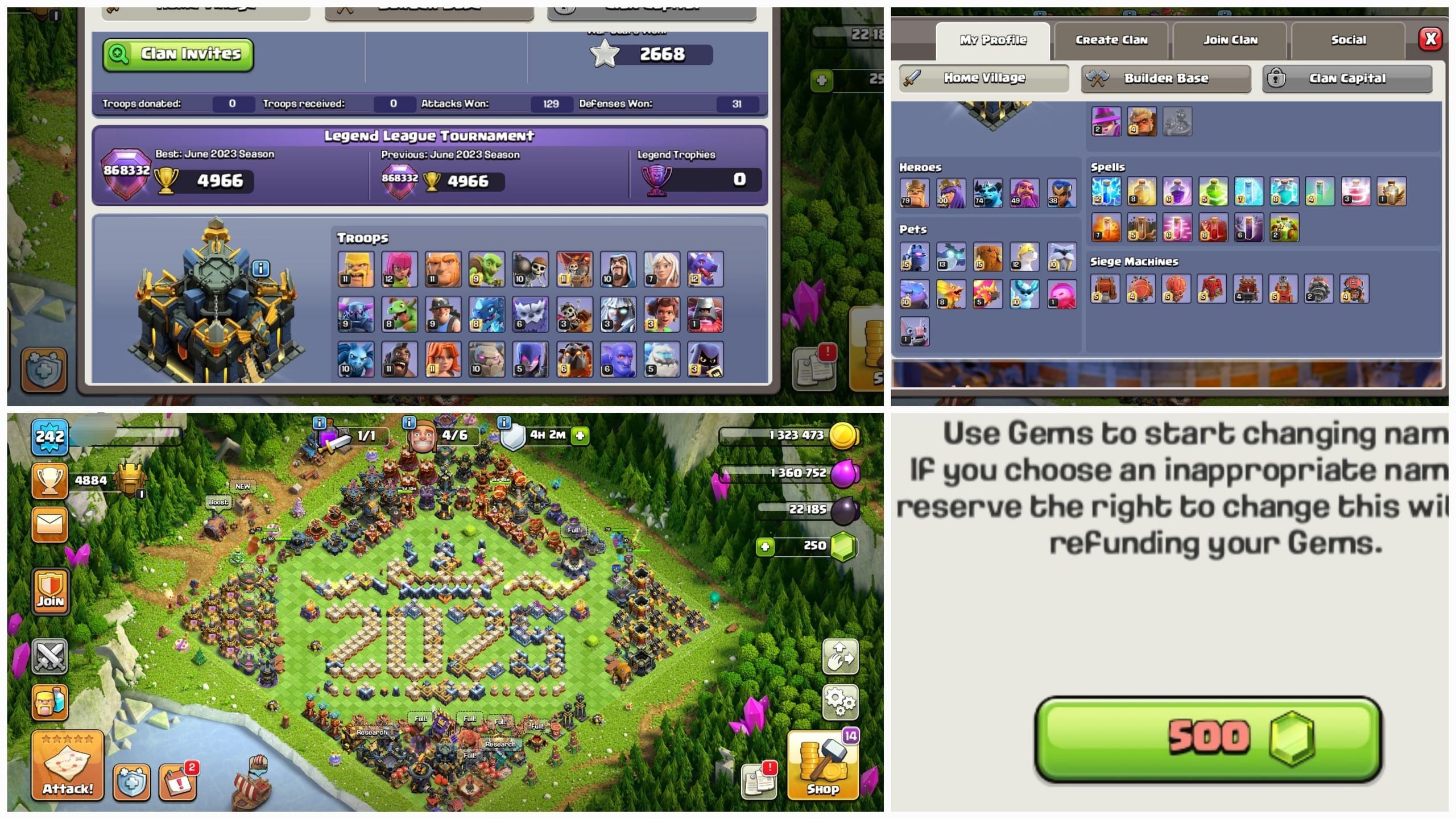 TH17 Clash of Clans Account | Level 242 | Heroes 79_100_74_49_38 | iOS/Android