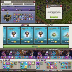 TH17 Clash of Clans Account | Level 253 | BK 100, AQ 100, GW 75, RC 50, MP 90 | iOS/Android