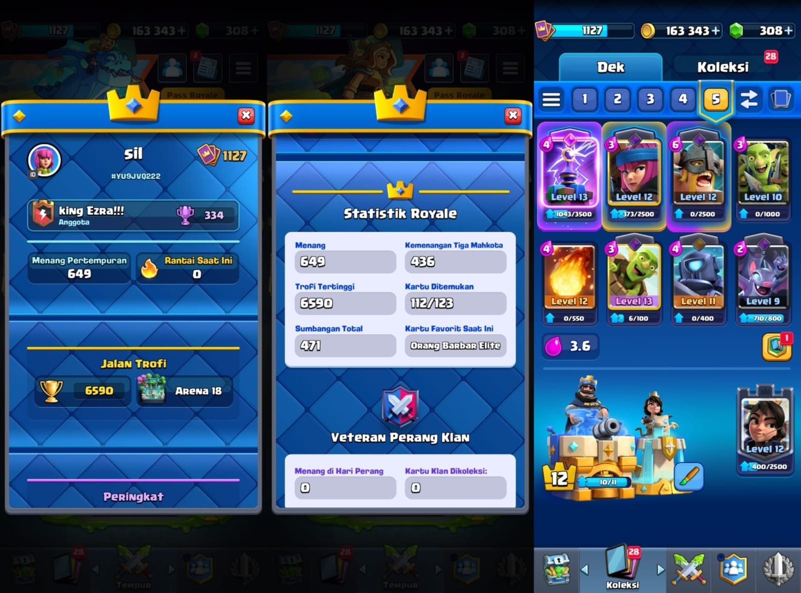 King Tower 12 Clash Royale Account | 6,590 Trophies | Arena 18 | iOS/Android