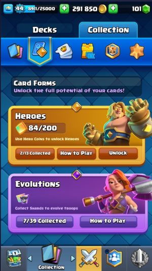 King Tower 14 Clash Royale Account | 8,030 Trophies | Arena 21 | 121 Cards, 7 Evos | iOS/Android