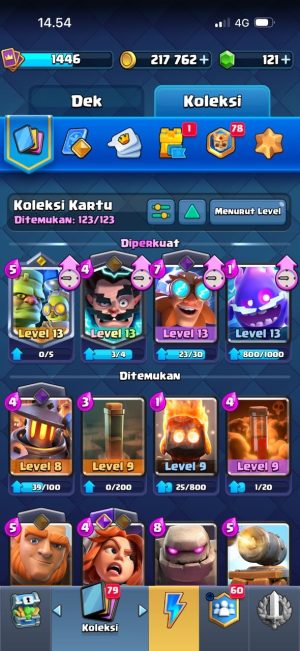 King Tower 13 Clash Royale Account | 7,391 Trophies | Arena 19 | 123 Cards, 13 Evos | iOS/Android