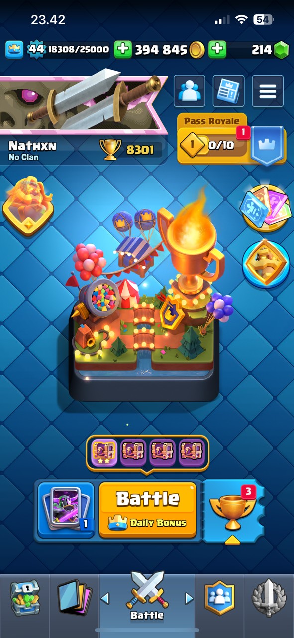 King Tower 14 Clash Royale Account | 8,301 Trophies | Arena 21 | 119 Cards, 9 Evos | iOS/Android
