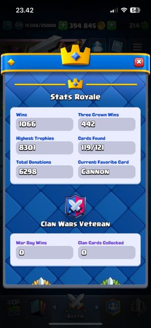 Clash Royale account King Tower 14 Clash Royale Account | 8,301 Trophies | Arena 21 | 119 Cards, 9 Evos | iOS/Android