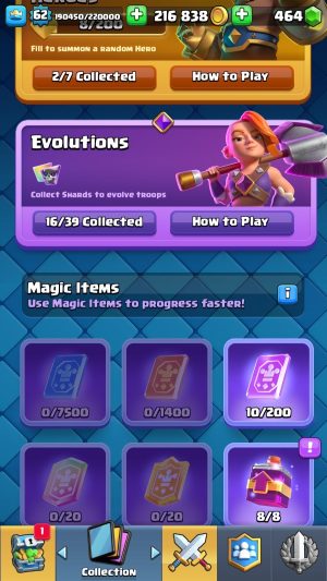 King Tower 15 Clash Royale Account | 10,212 Trophies | Arena 25 | 16 Evos | iOS/Android
