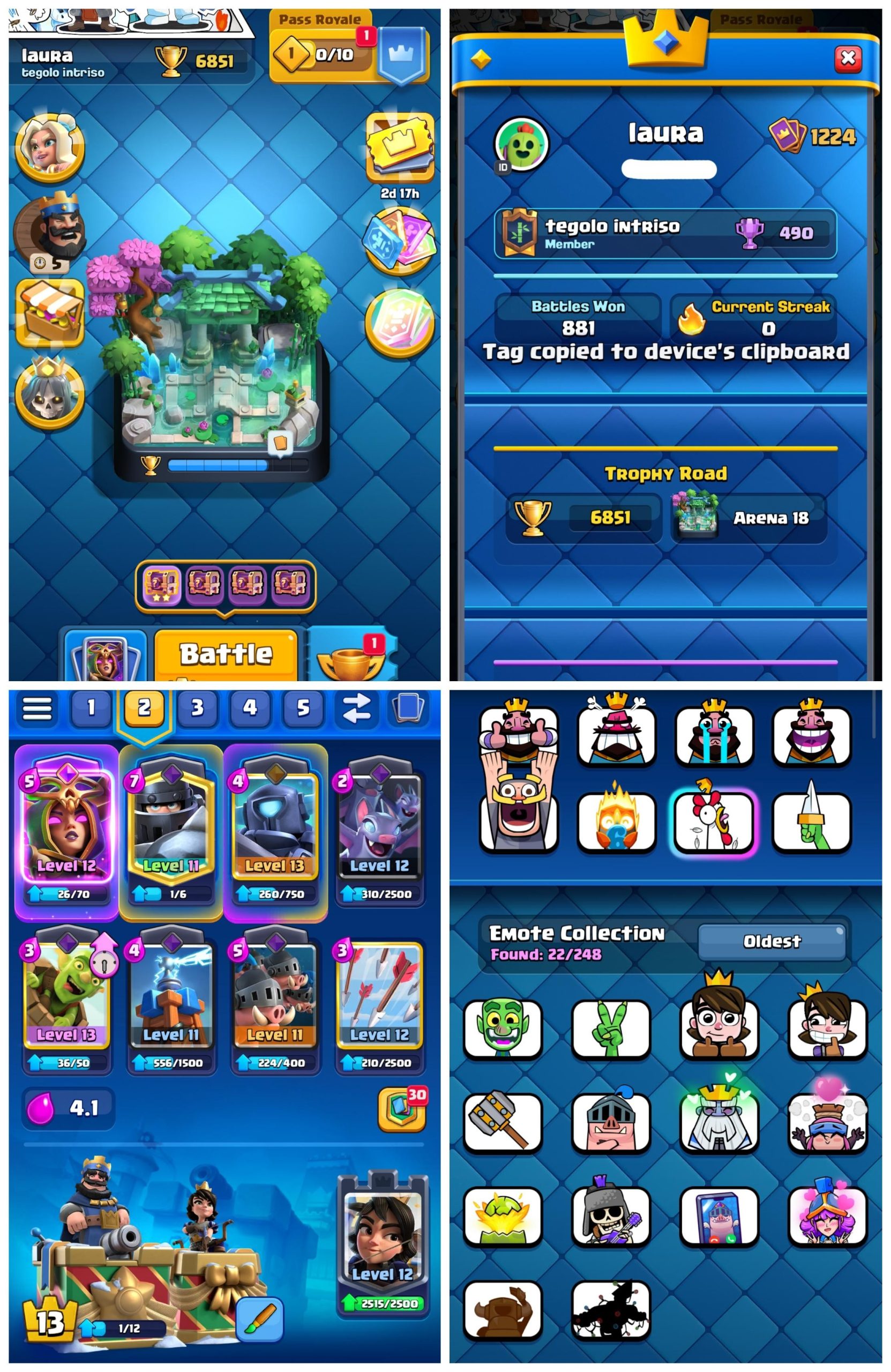 King Tower 13 Clash Royale Account | 6,851 Trophies | Arena 18 | iOS/Android