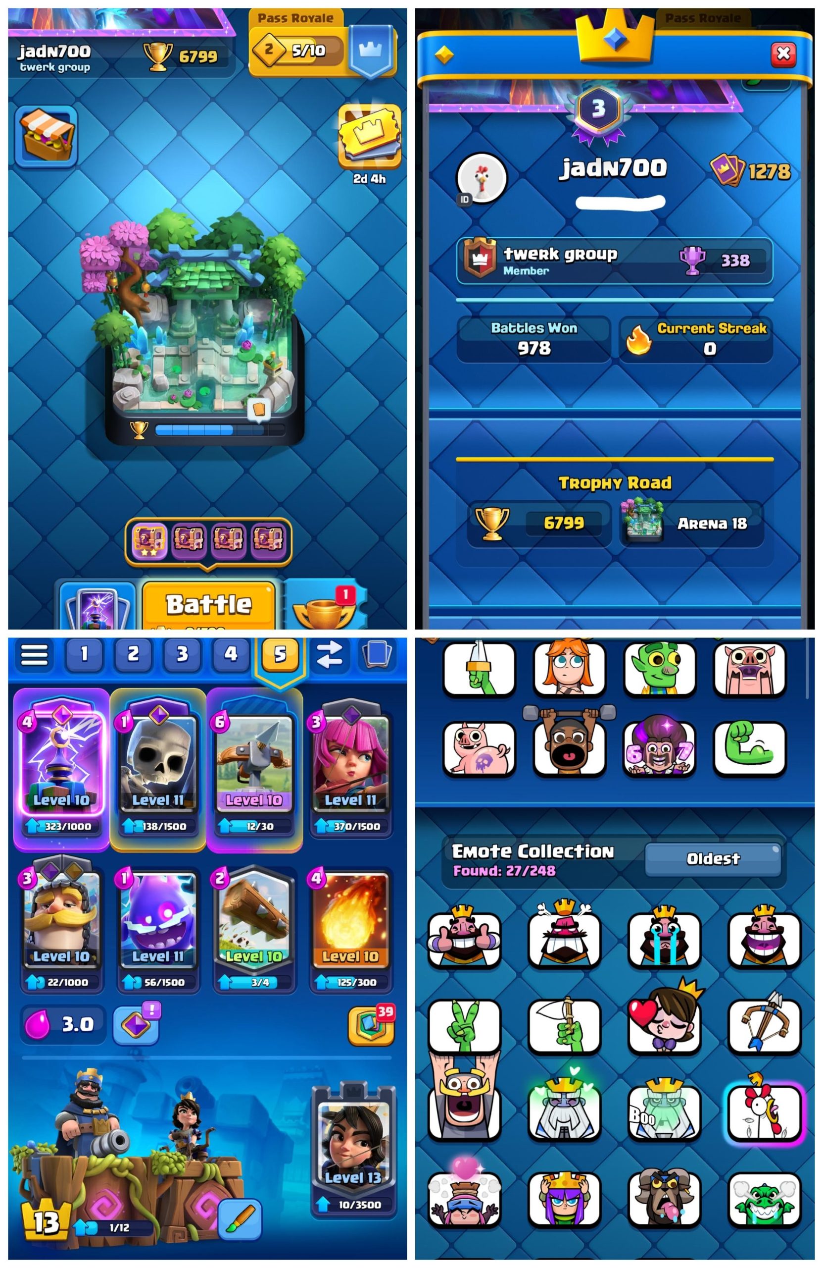 King Tower 13 Clash Royale Account | 6,799 Trophies | Arena 18 | iOS/Android