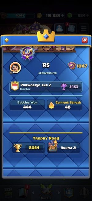 King Tower 12 Clash Royale Account | 8,064 Trophies | Arena 21 | 109 Cards | iOS/Android