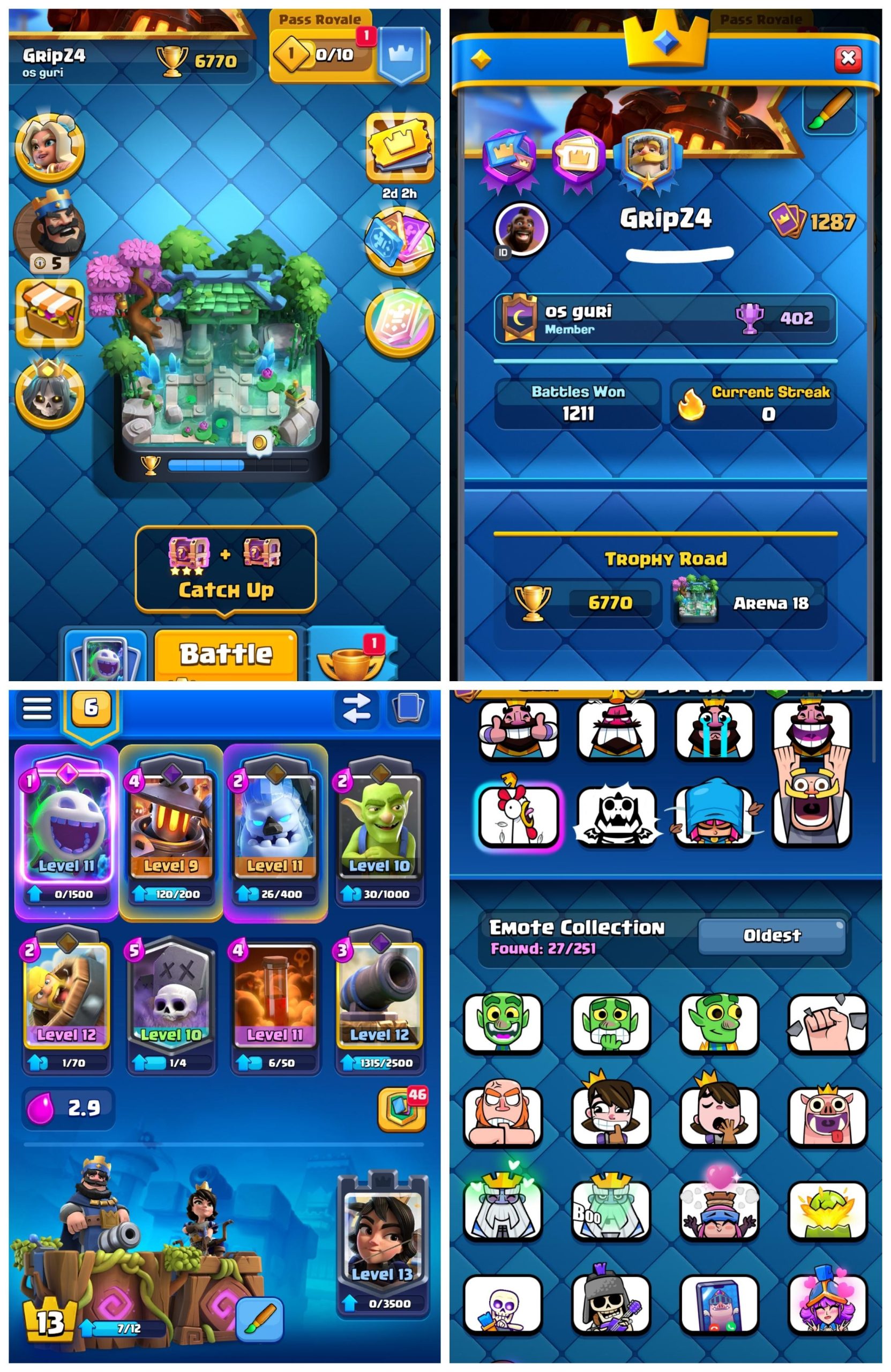 King Tower 13 Clash Royale Account | 6,770 Trophies | Arena 18 | iOS/Android