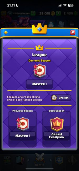 Clash Royale account King Tower 15 Clash Royale Account | 10,000 Trophies | Arena 25 | 121 Cards, 14 Evos | iOS/Android