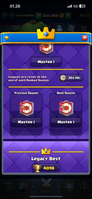 King Tower 15 Clash Royale Account | 9,662 Trophies | Arena 24 | 120 Cards, 3 Evos | iOS/Android
