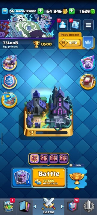 King Tower 15 Clash Royale Account | 13,500 Trophies | 121 Cards, 11 Evos | iOS/Android