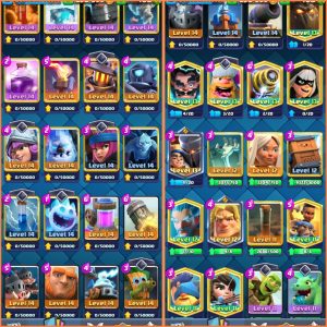 Clash Royale account King Tower 15 Clash Royale Account | 8,864 Trophies | 121 Cards, 5 Evos | iOS/Android