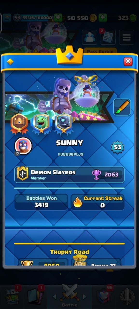 King Tower 14 Clash Royale Account | 9,000 Trophies | 120 Cards, 9 Evos | iOS/Android